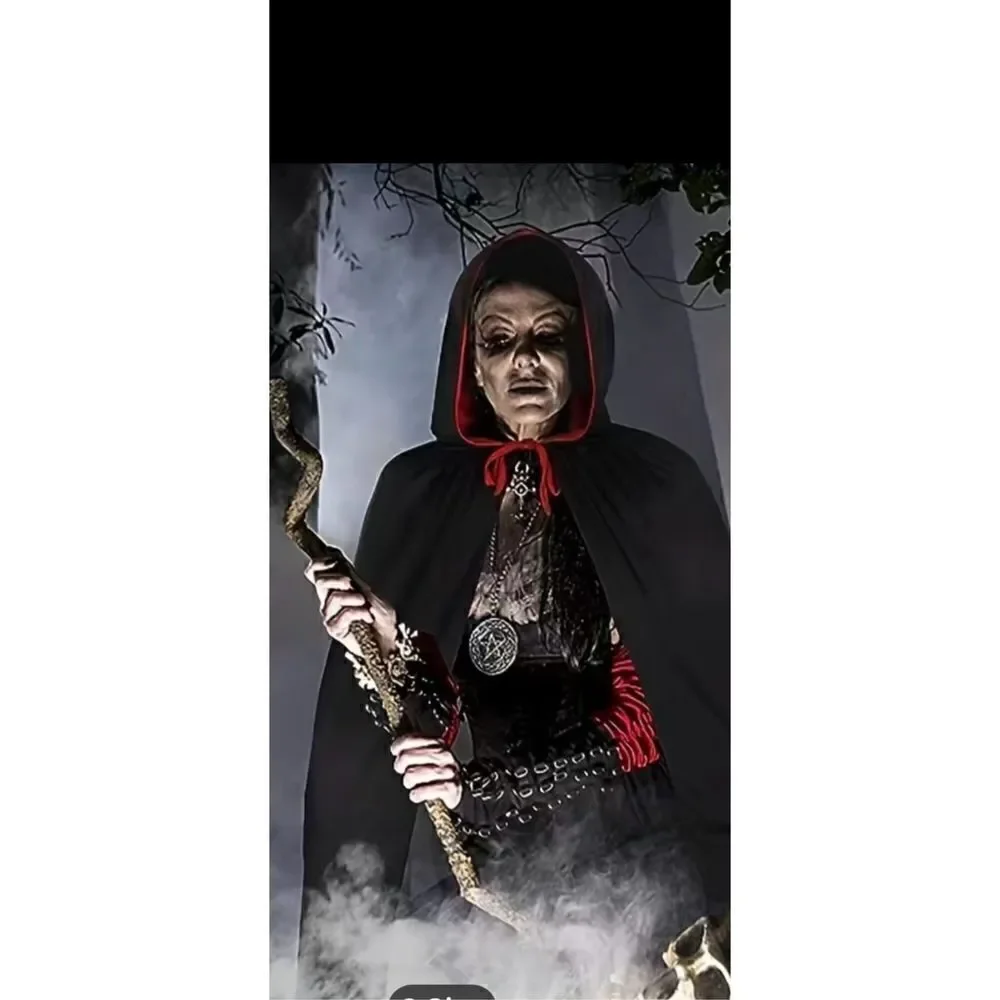 One piece 47.24 inches long fits most double sided cloak double layer with hood,